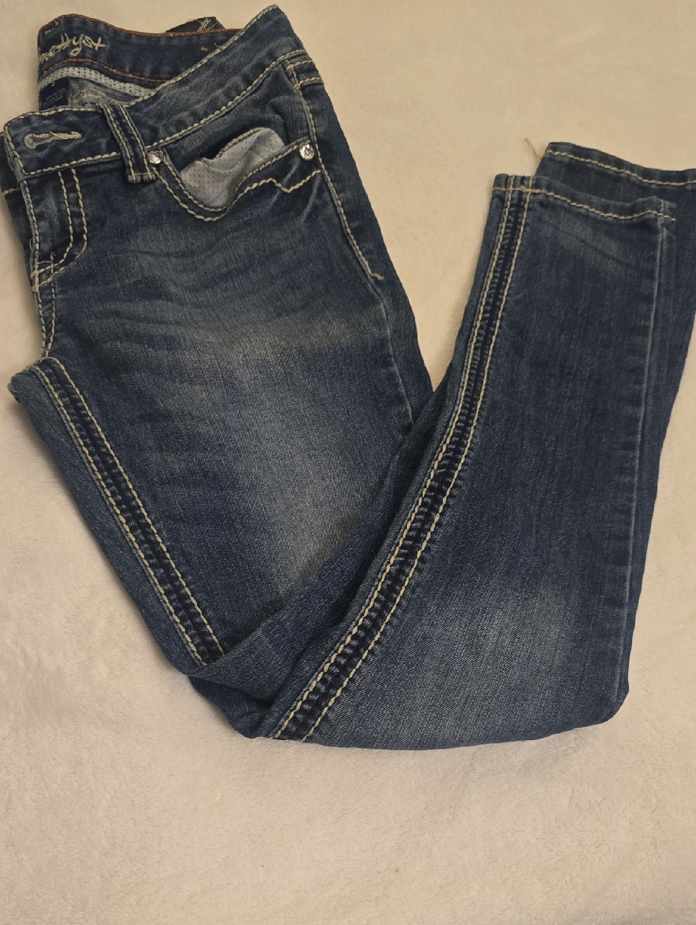 Amethyst Jeans Women’s Skinny Dark Blue Stretch Denim